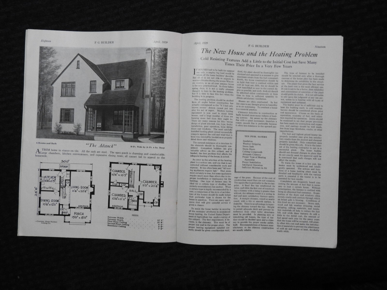 FG Builder January 1929 Fuller Goodman Co. Oshkosh Wisconsin Vol. 4 #4 Magazine