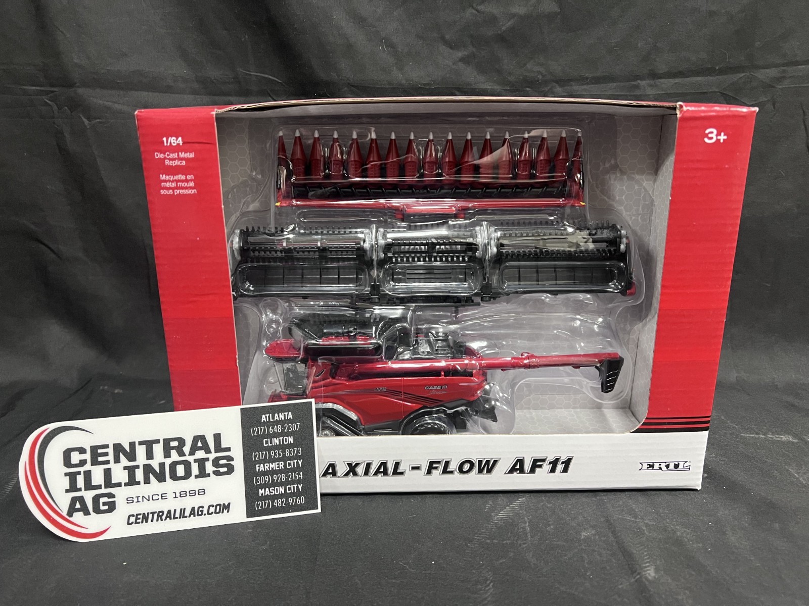 CASE IH AXIAL-FLOW AF11 1/64 DIE-CAST METAL REPLICA ZFN44408 WITH BOTH HEADS