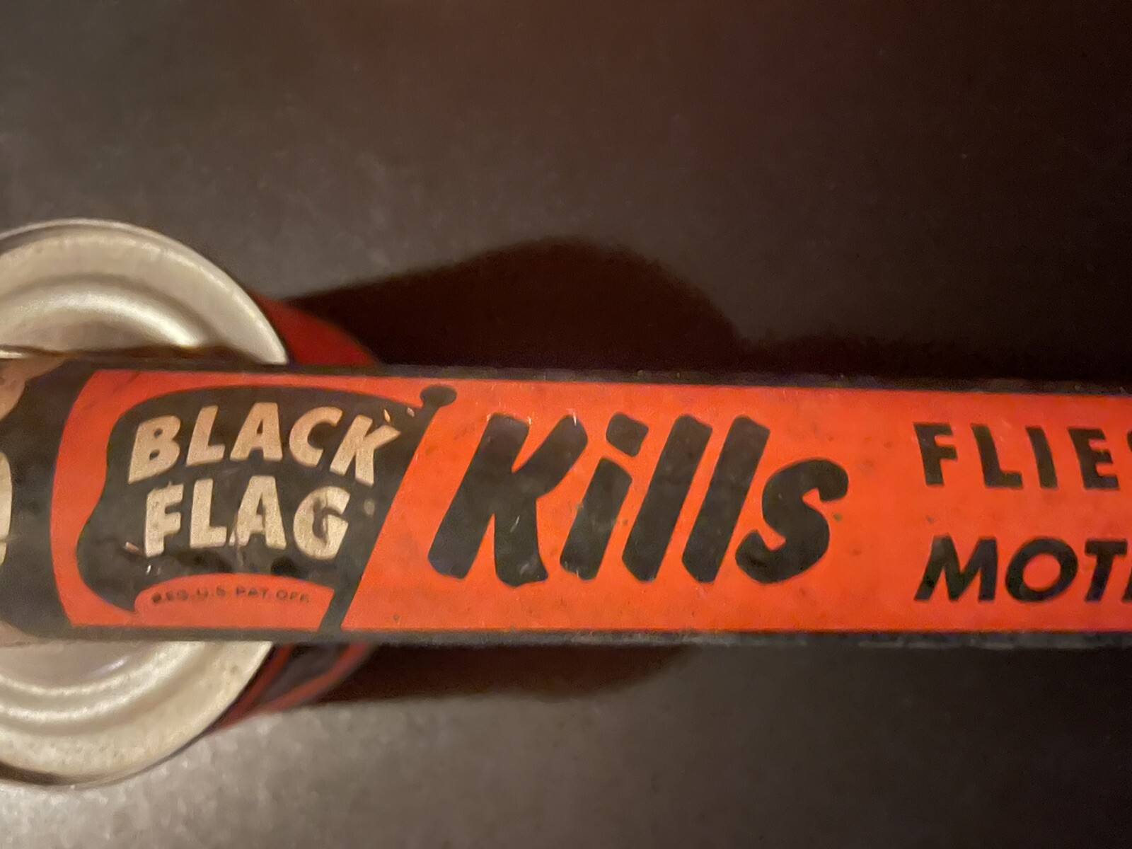 Vintage Advertising Black Flag Bug Metal Tin Can 1 Pint All Purpose Sprayer