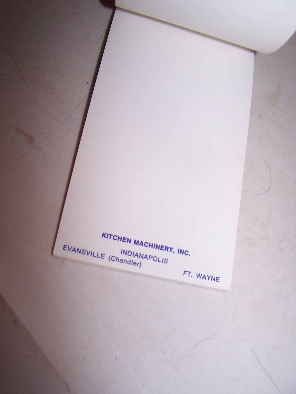 1976 KMI KITCHEN MACHINERY INC Pocket Note Book FIAT ALLIS Indiana