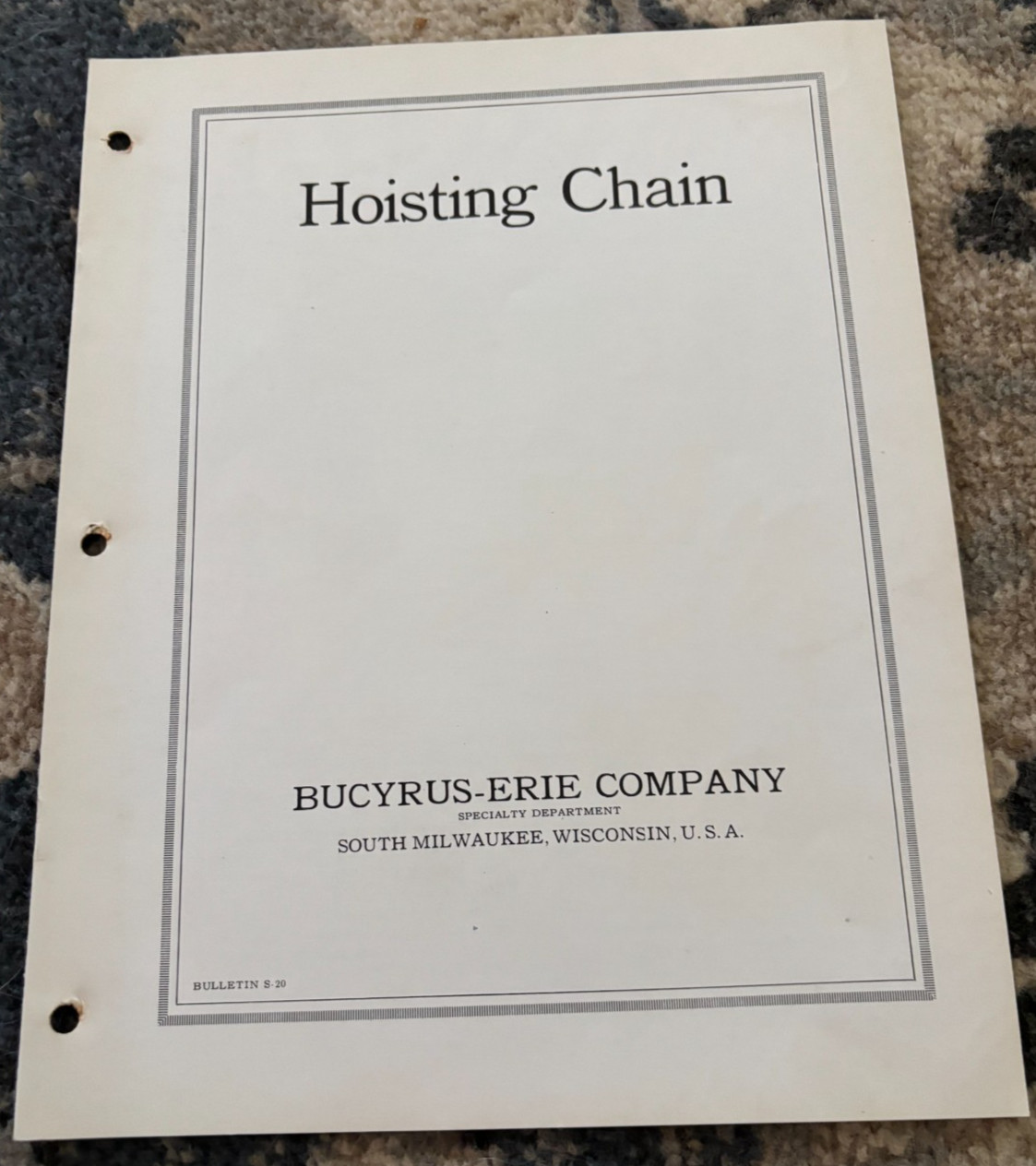 Bucyrus Erie Hoisting Chain Brochure DCPA25
