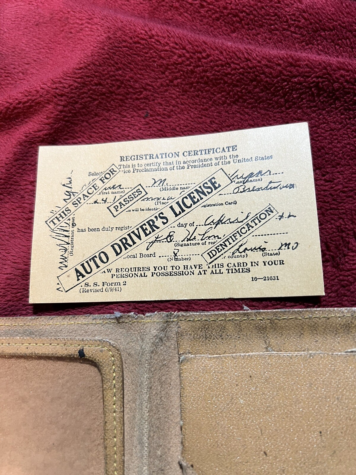 Vintage Keep’Em Rolling Wallet, Chas. O. Nichols Implement in Hot Springs, SD.