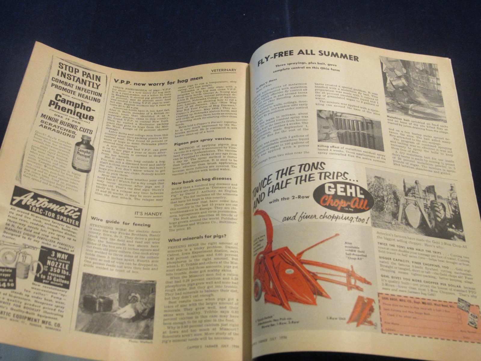 Vintage July 1956 Capper&rsquo;s Farmer Magazine Machinery & Equipment C584