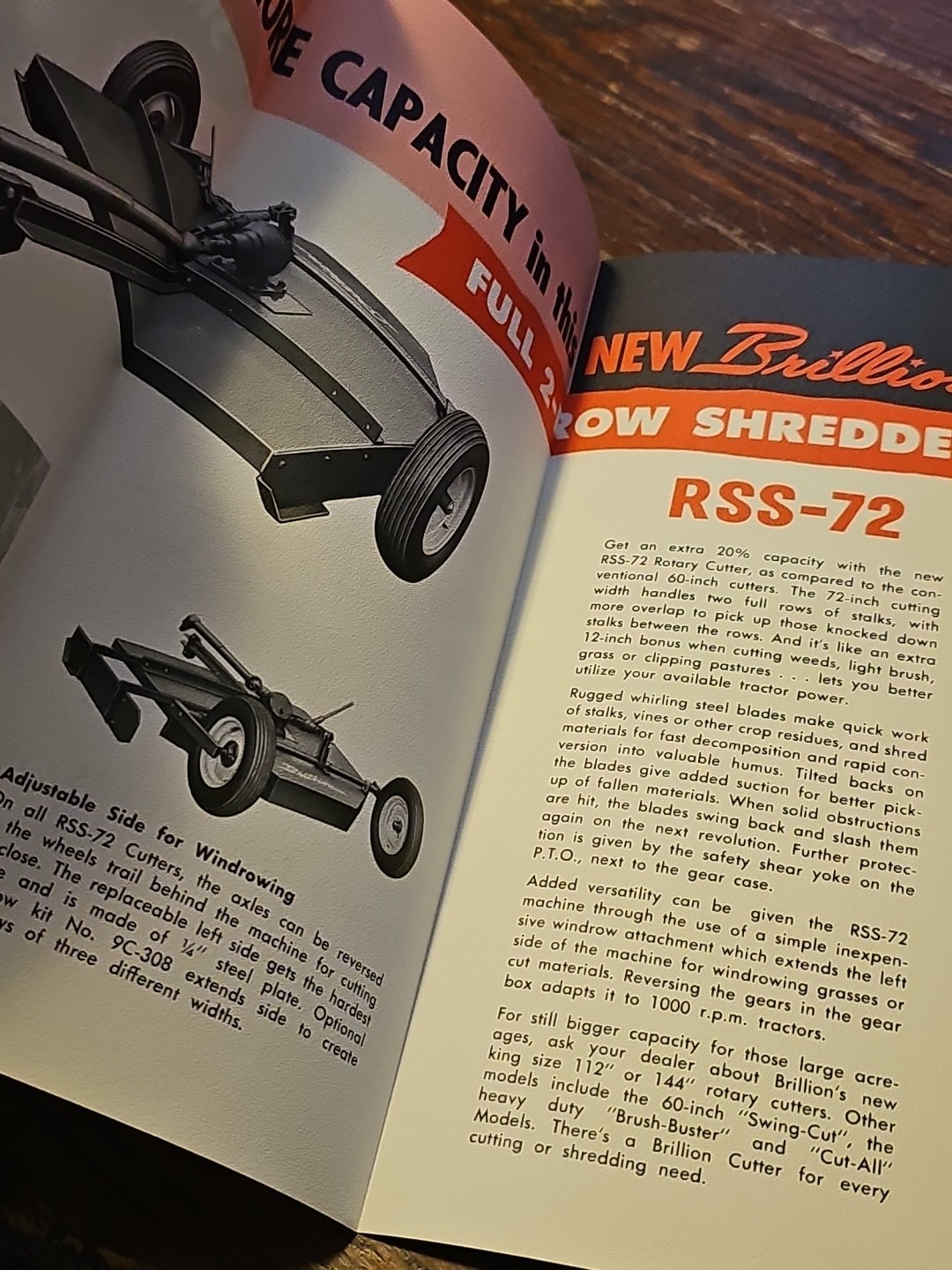 Brillion 72 Inch Rotary Cutter Dealers Sales Brochure Foldout