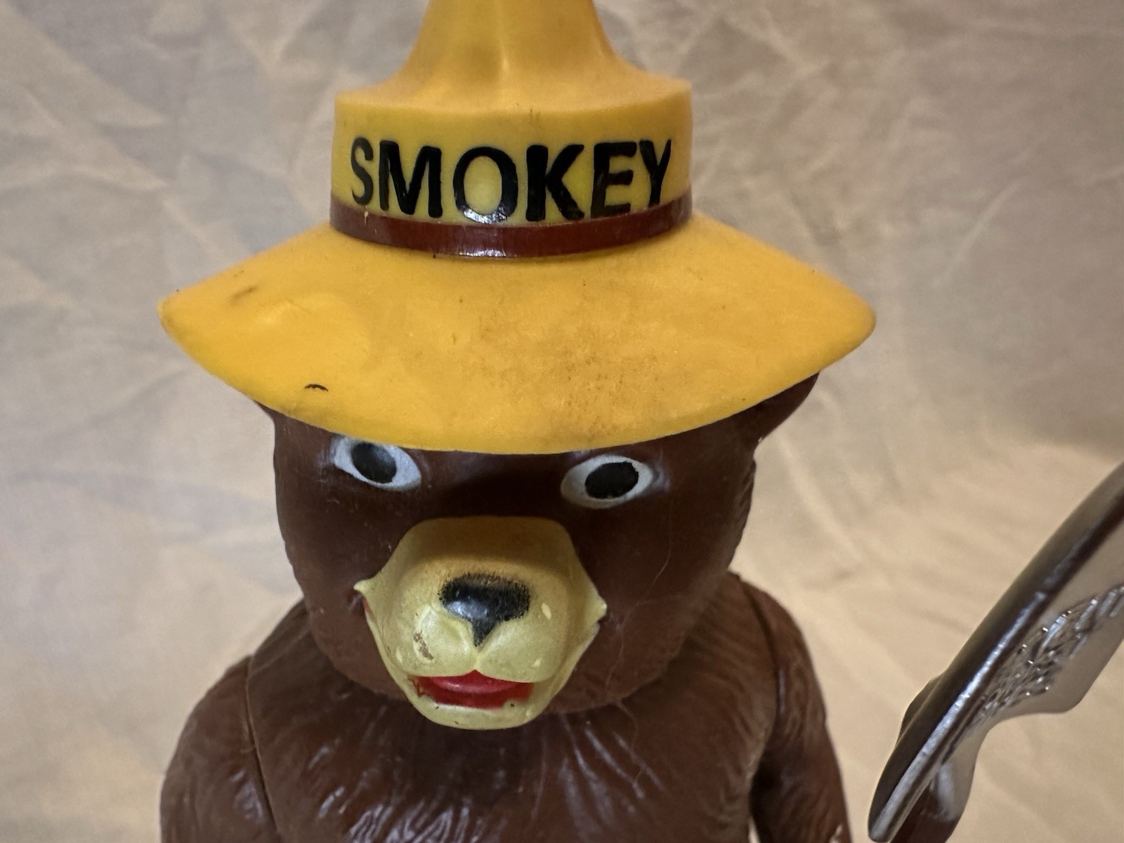 Vintage Smokey Bear Figure R Dakin Hong Kong w Shovel Jeans 8”