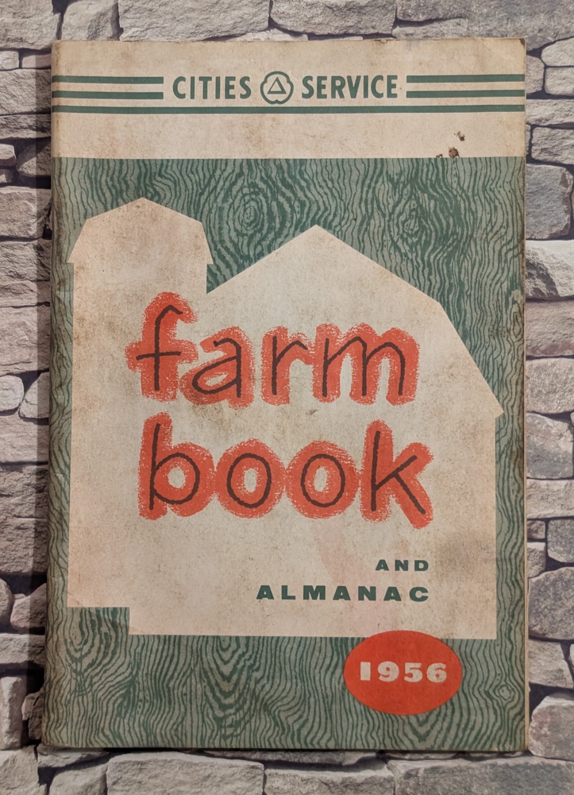 Vtg 1956 Farm Book & Almanac – Cities Service – 50s Tractor Gas Oil Agriculture
