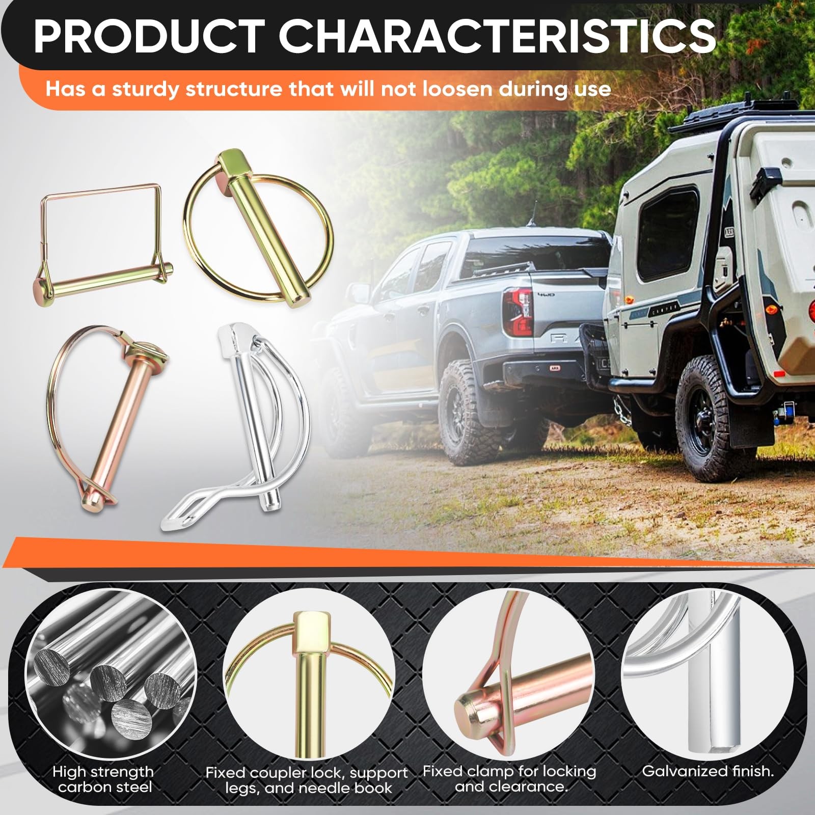 202PCS Hitch Pin, Trailer Pins Clip Pins Assortment Kit for railers Tractors …