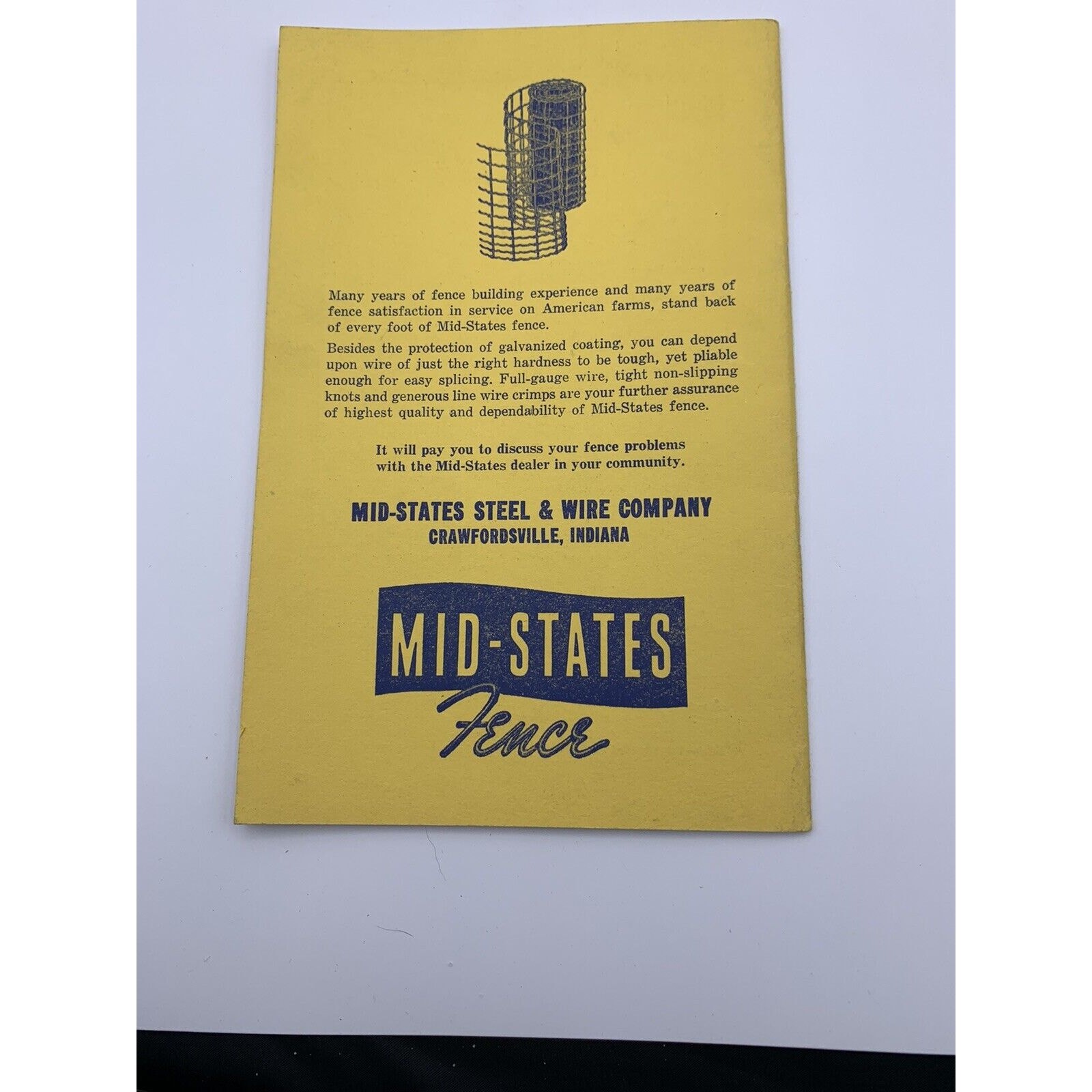 1944 Farm Account Book Mid States Fence Agricultural Accounting and Budgeting