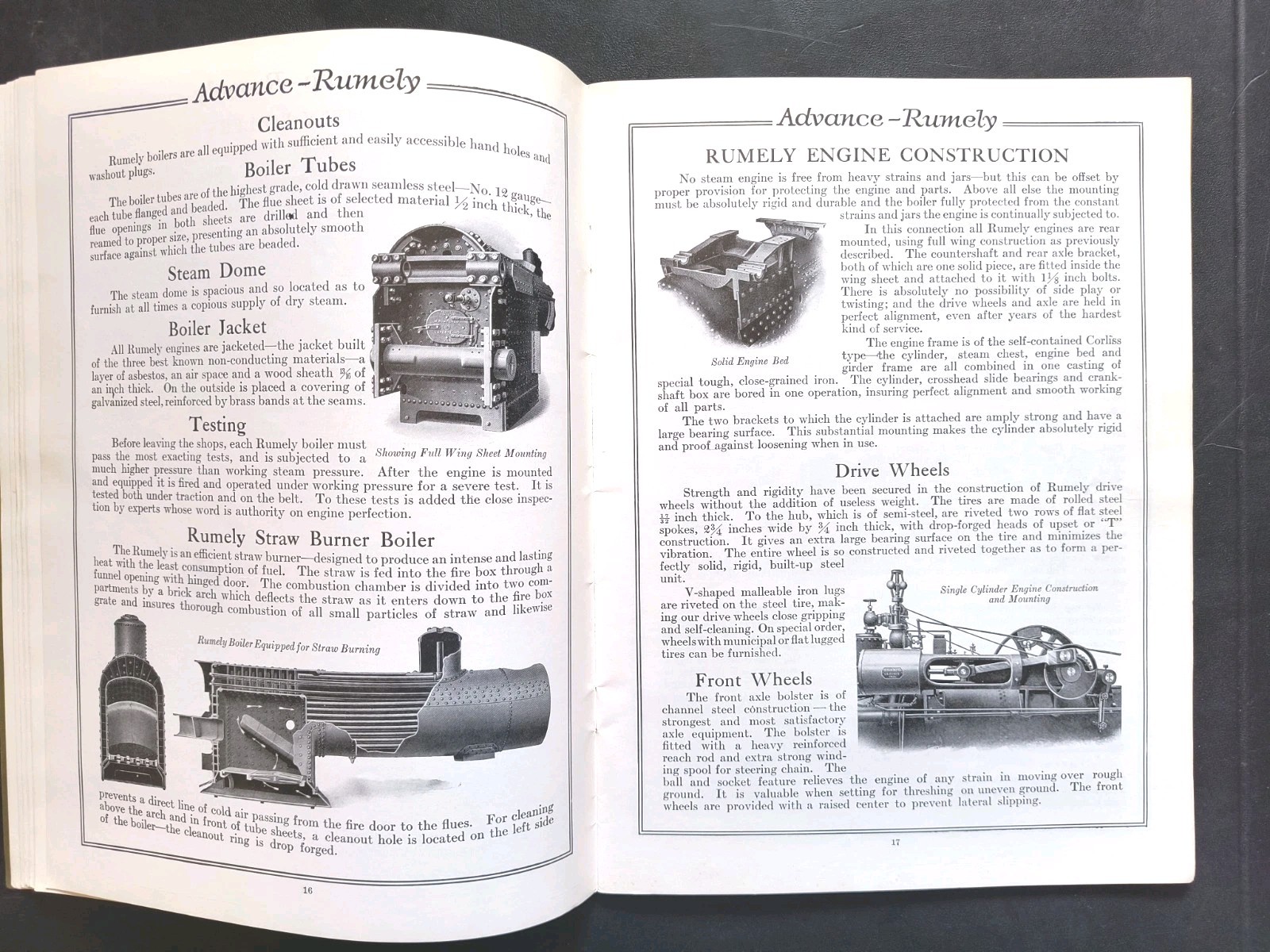 Rumley Oil Pull Tractor Dealer Brochure Manual Print Advertising RARE