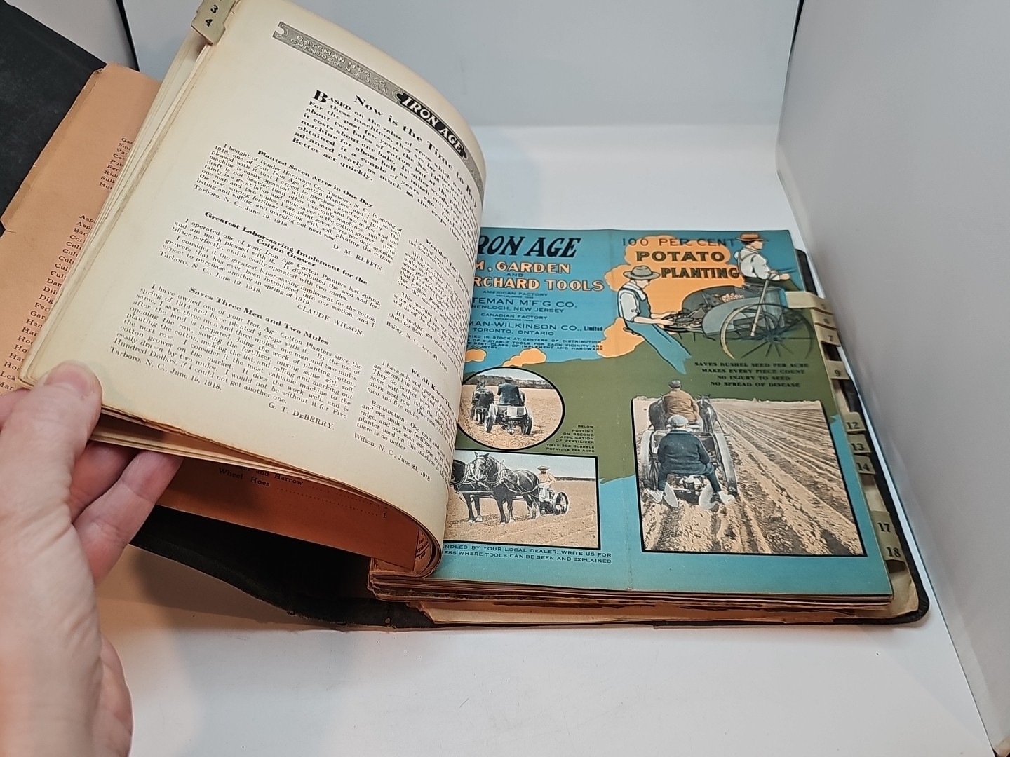 Iron age farm seeder dealer catalog planet jr Grenloch NJ Bateman 1919 20 21