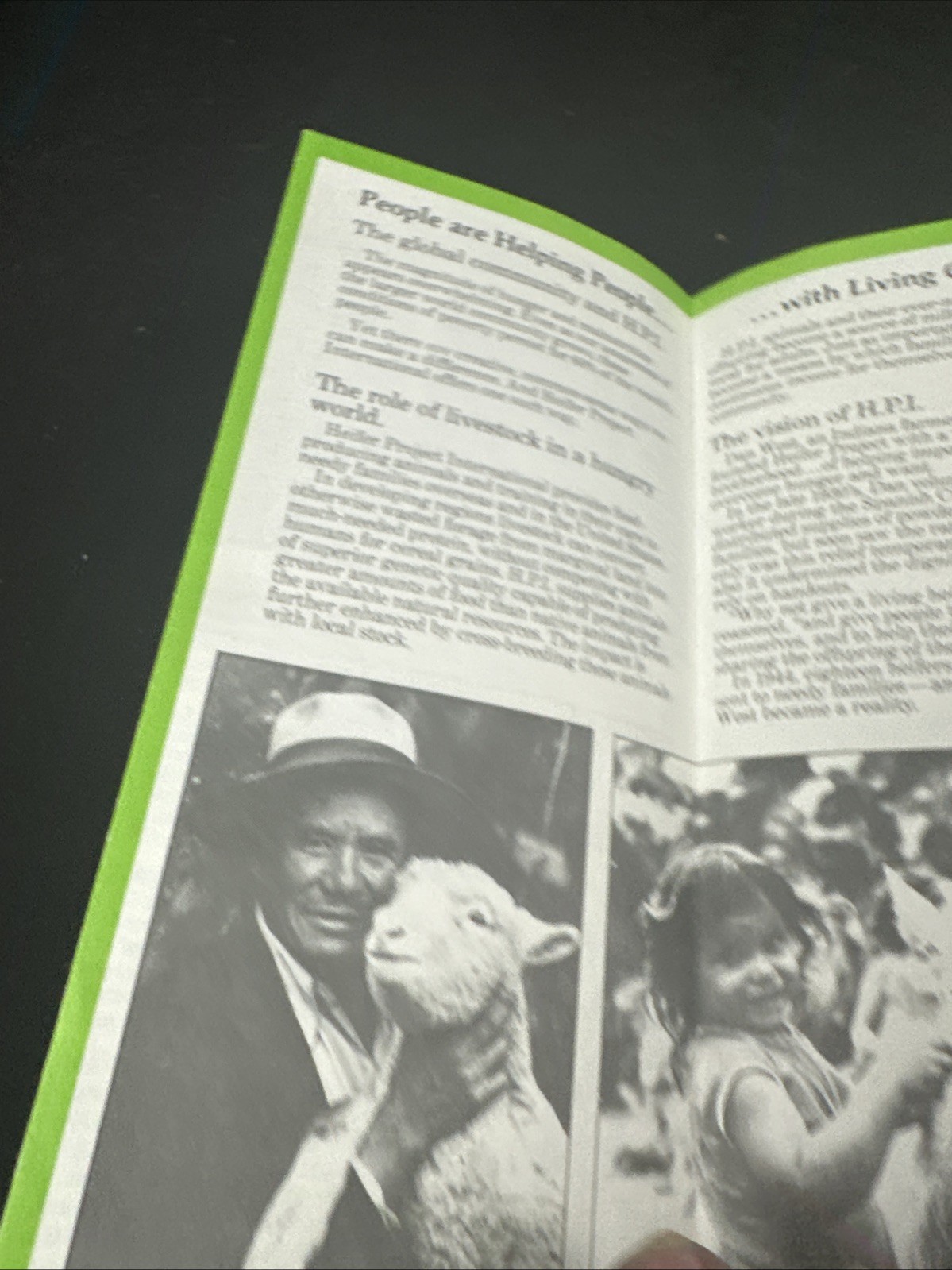 Vintage Heifer Project International Advertising Pamphlet Animals