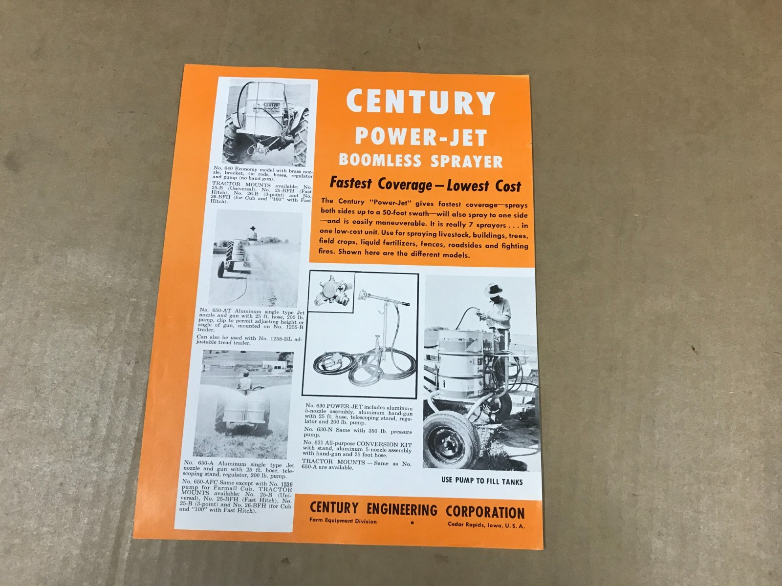Vintage Century Tractor Powered Hand Gun Sprayer – Salesman Flyer