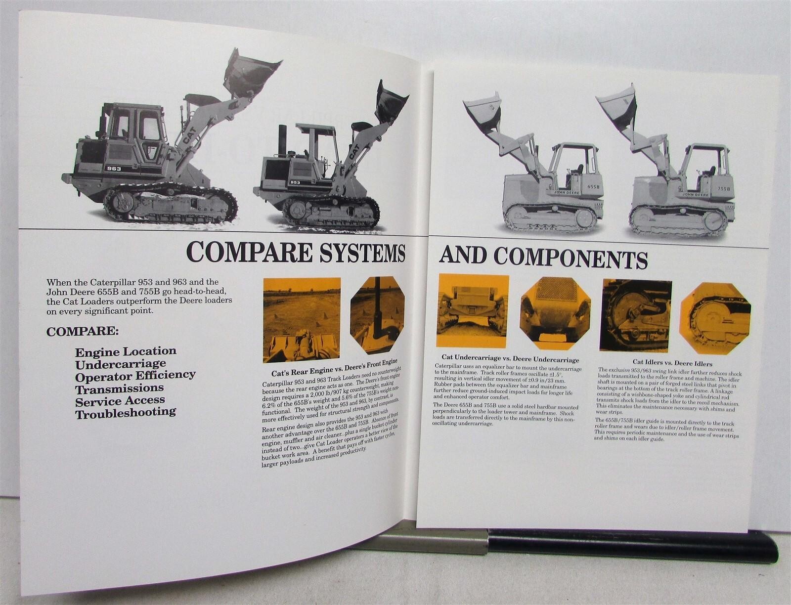 1989 Caterpillar 953 963 VS 655B 755B Loaders Construction Sales Tri-Folder
