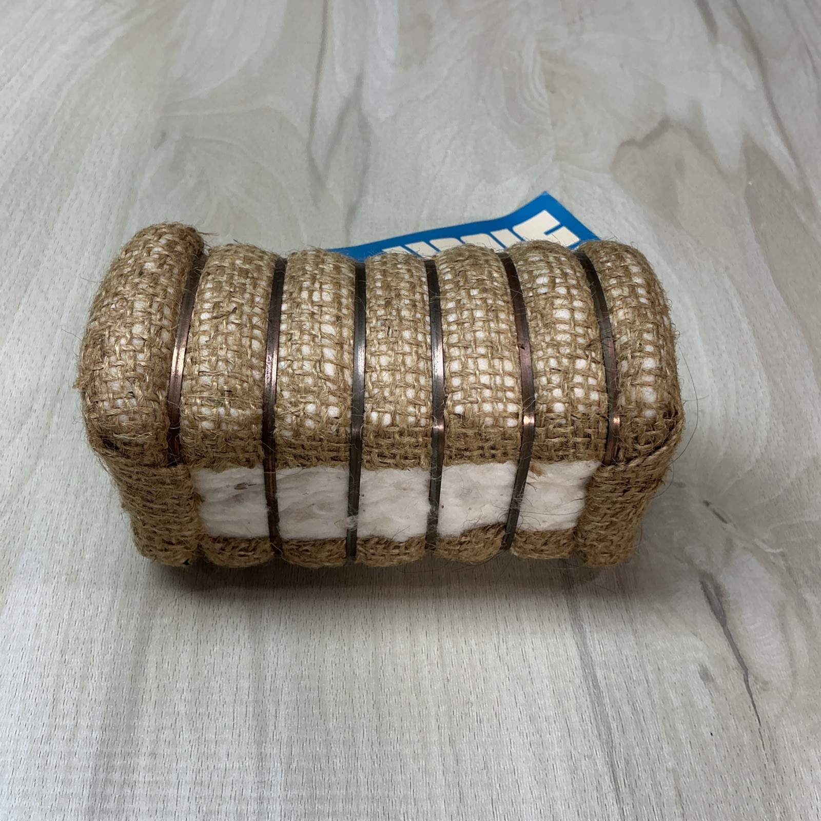 Vintage Cotton Bale Souvenir From Tennessee – Small 4.4 Oz Miniature With Tag