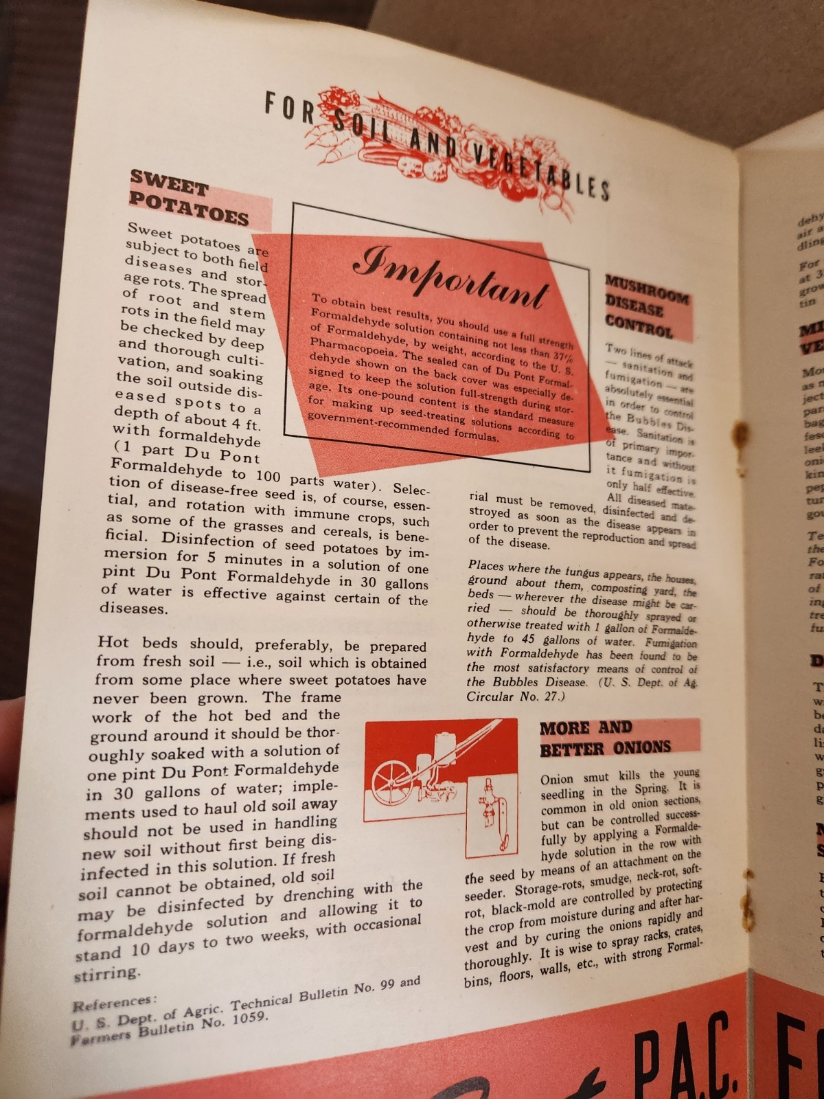 Vintage DUPONT Formaldehyde Brochure Farming Crop Disinfectant POISON