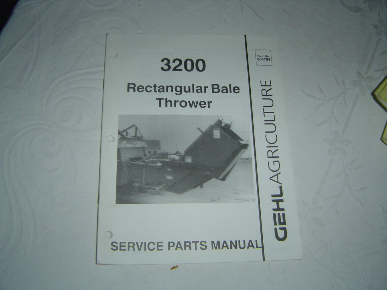 Gehl 3200 rectangular bale thrower parts manual catalog