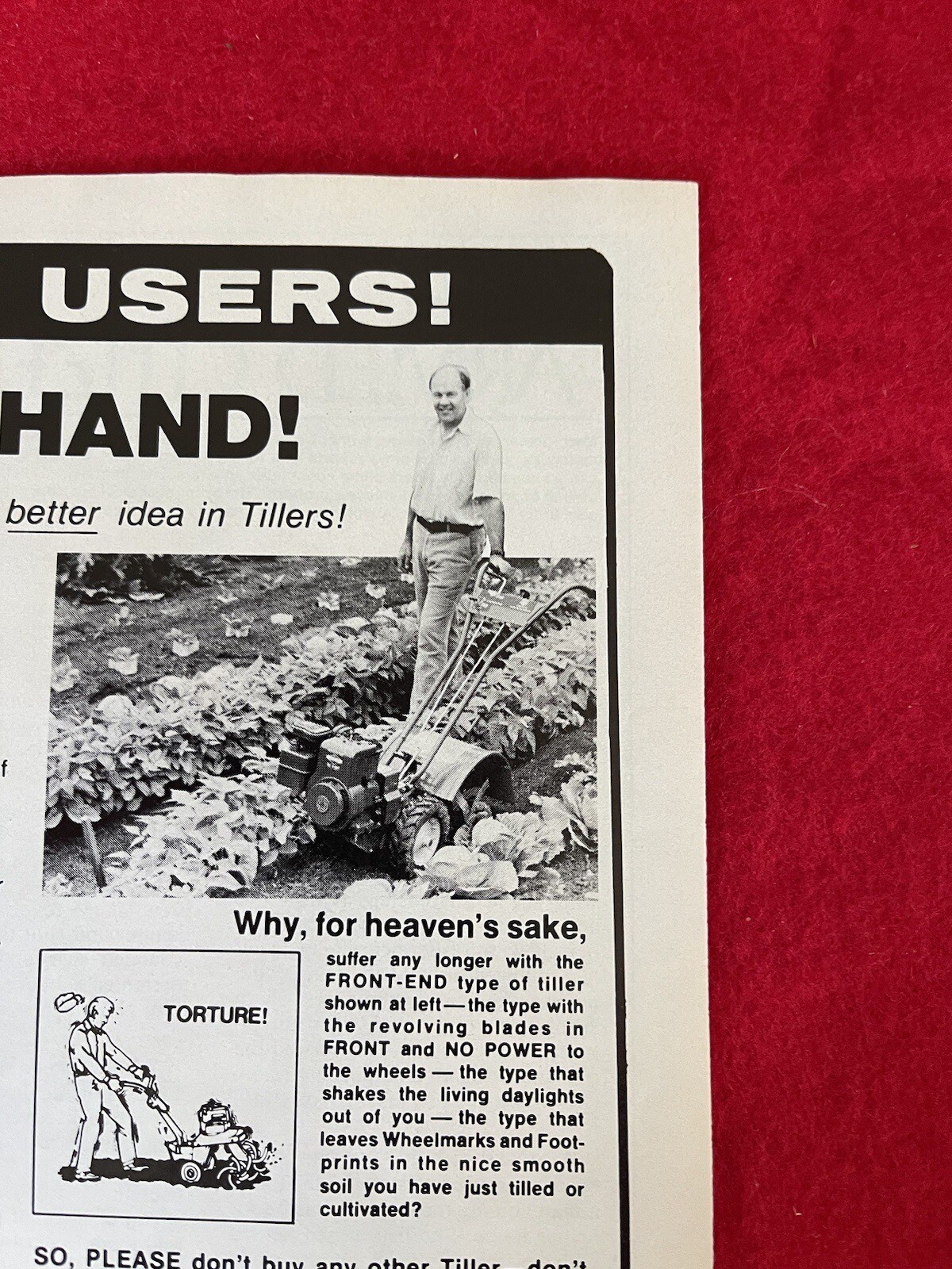 Vintage 1987 Troy Bilt Roto Tiller Print Ad