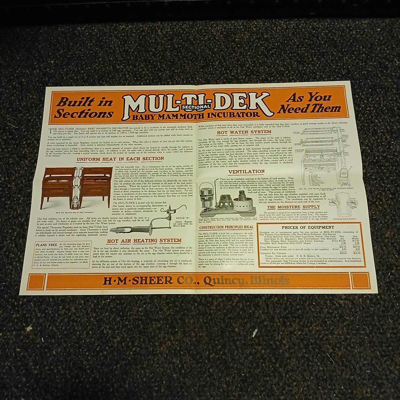 Vintage Sol Hot Heater Brooder Incubator Ads Flyers HM Sheer Dairy Ephemera 50s