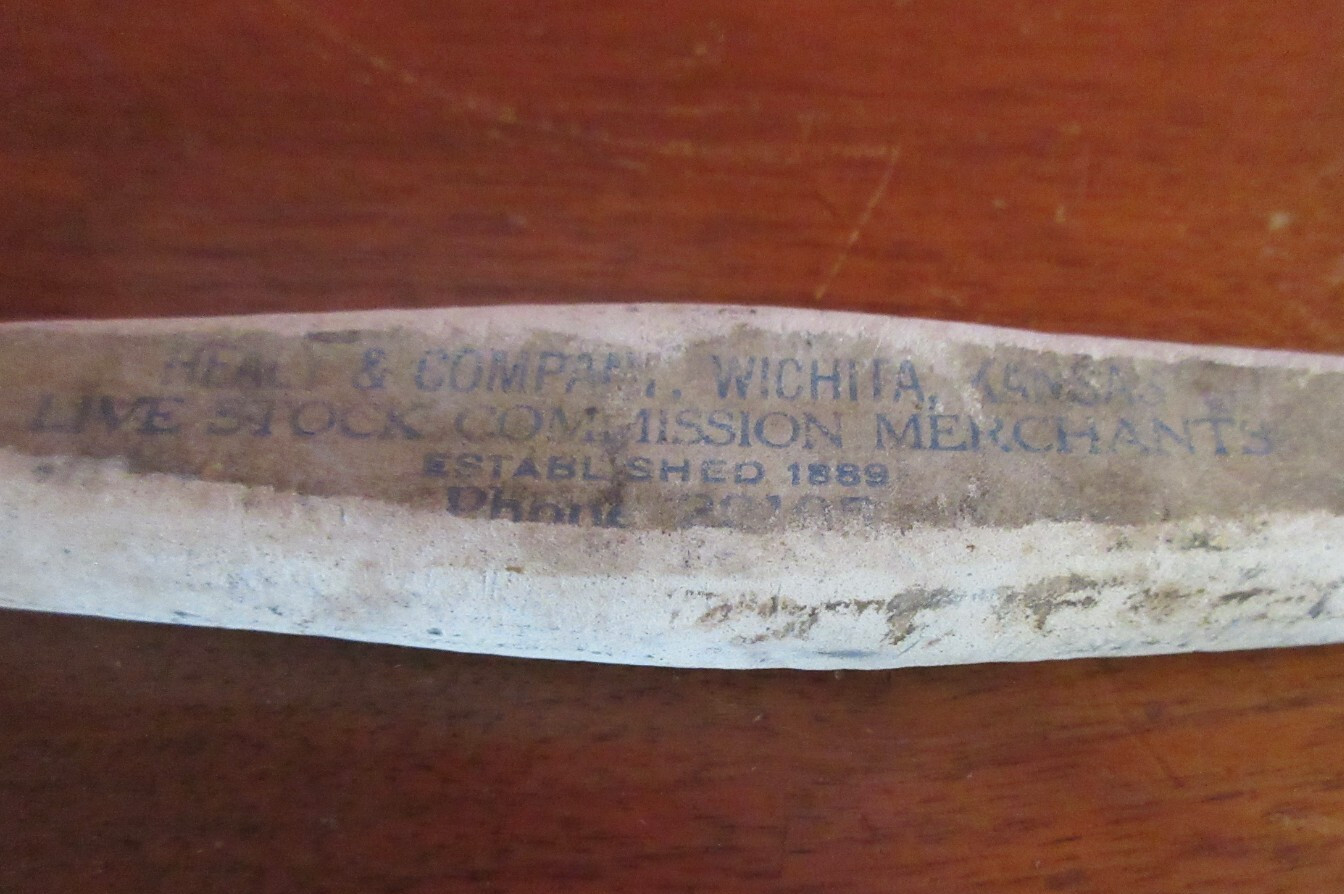 Antique Advertising WHET STONE HEALY & CO EST 1889 German-Made CATTLE HOGS SHEEP