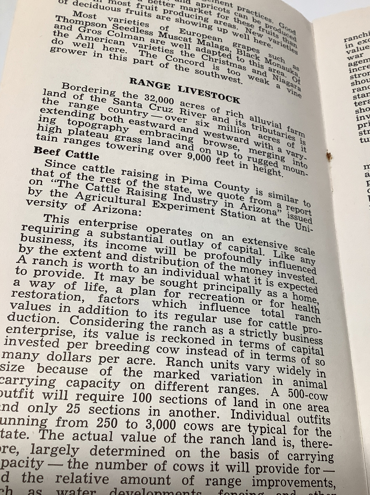 Vintage 1950’s Pima County Arizona Farming & Livestock Informational Bulletin