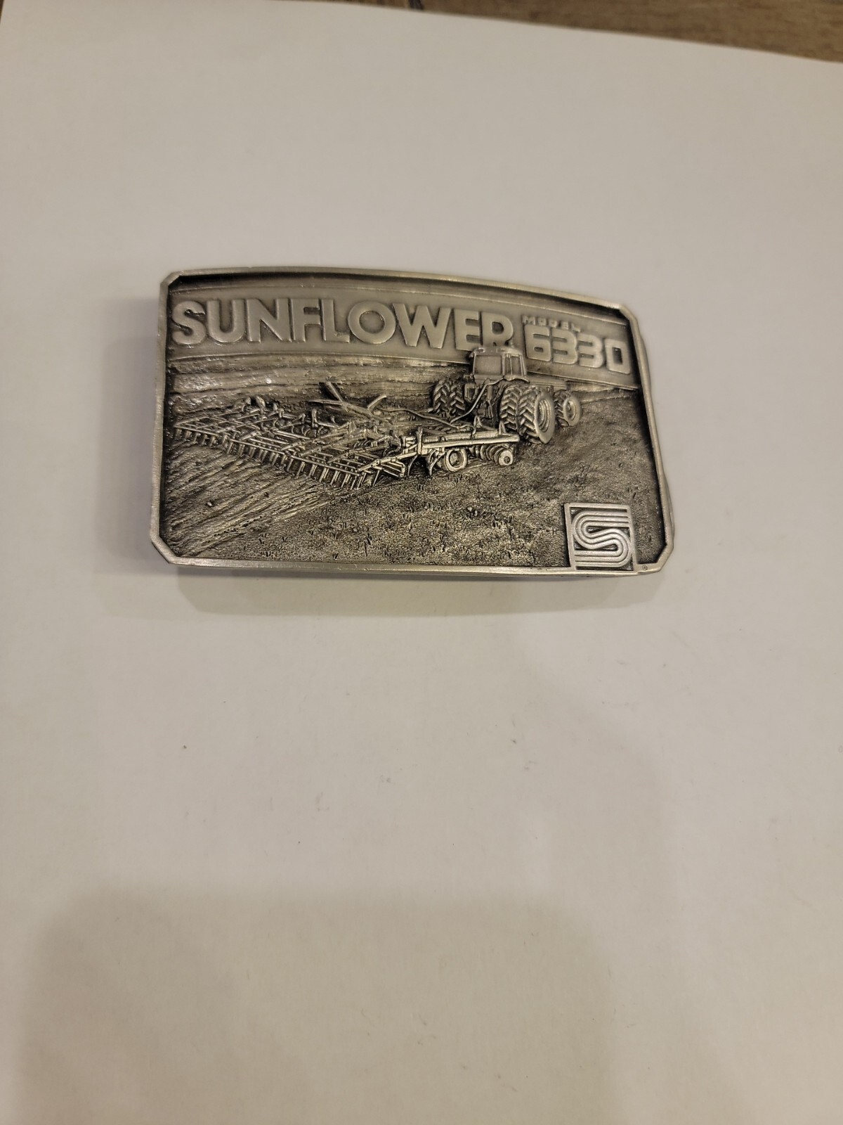 Sunflower Tillage 6330 Land Finisher Pewter Belt Buckle 1984 Limited Edition 94