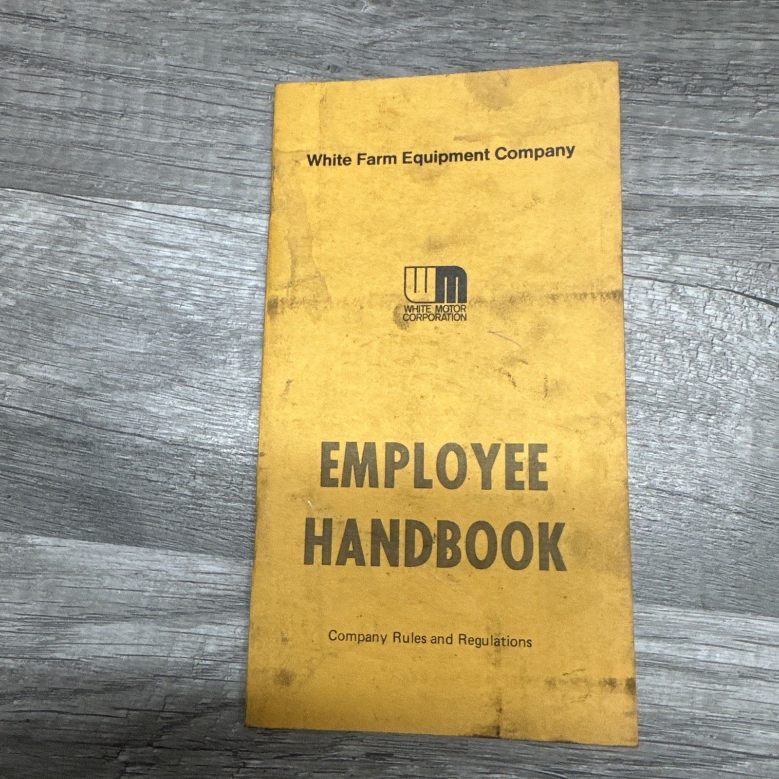 White Farm Equipment Co. Charles City, Iowa Employee Time Cards, Handbook Union