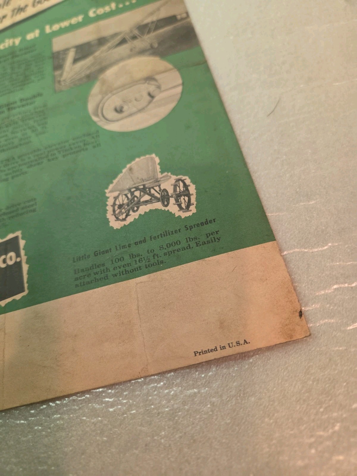 1950’s Little Giant Potable Elevators Sales Brochure Mailer-Bloomington Illinois
