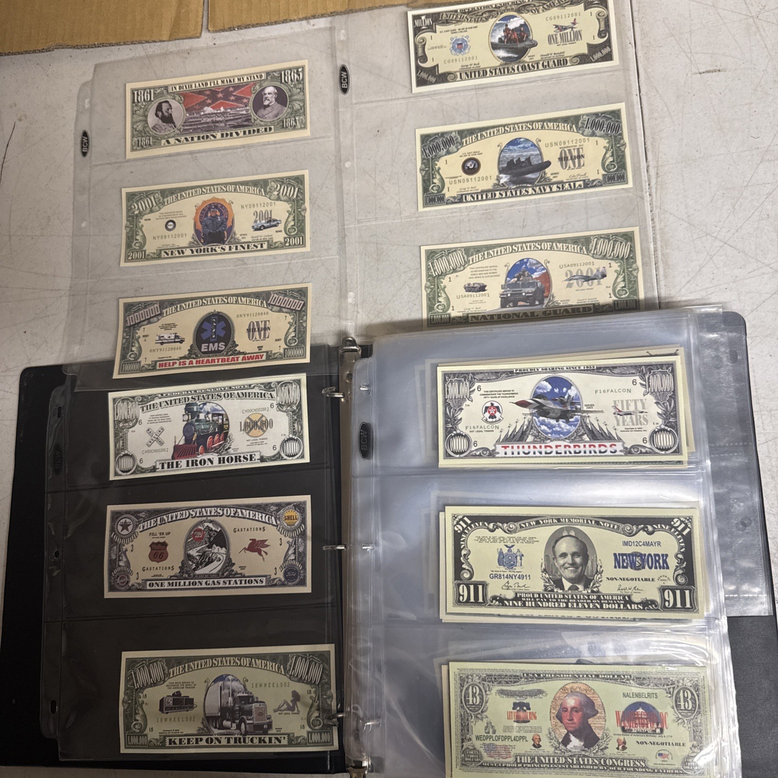 Huge Collection of 200+ Million Dollar Bills Mixed Themes /