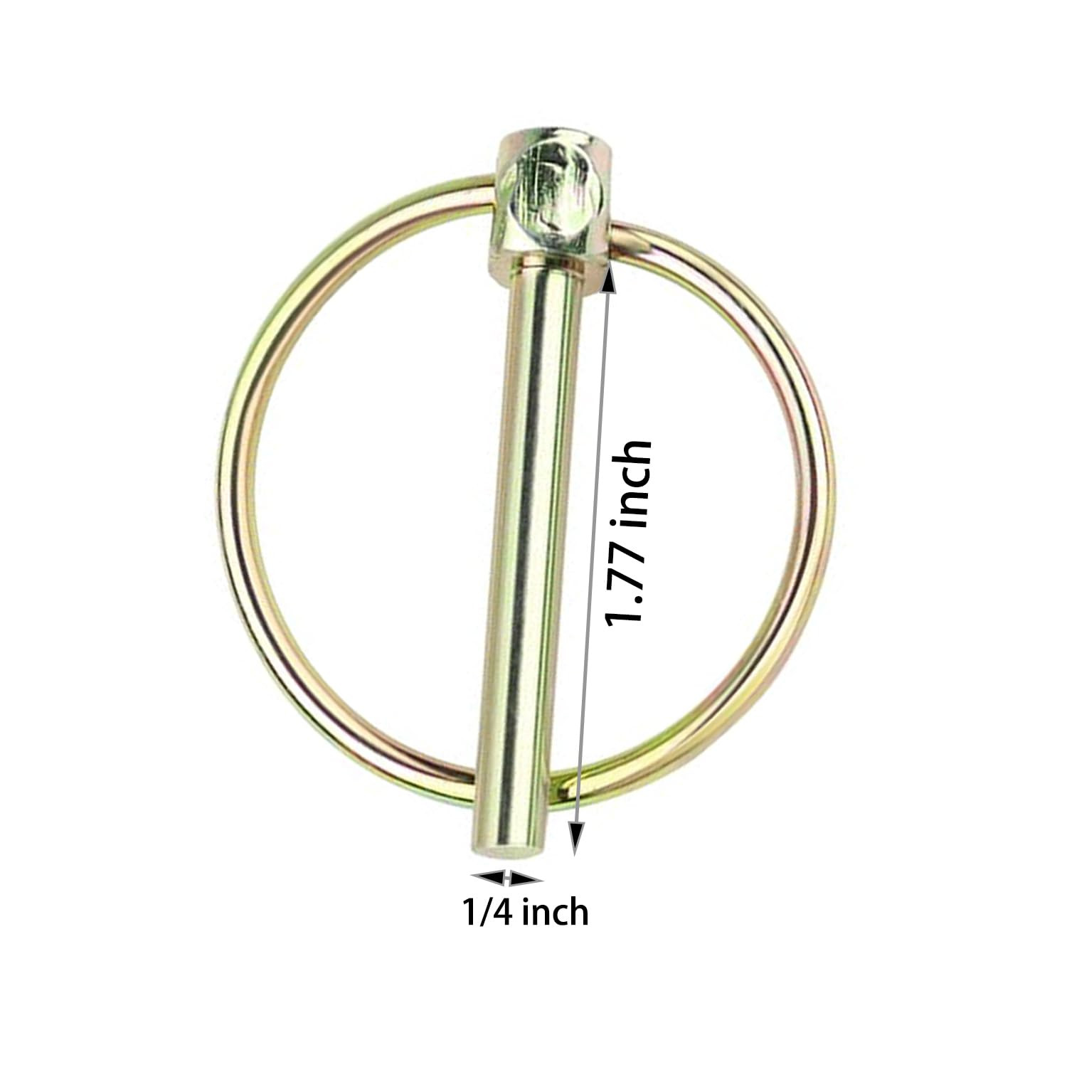 4 Pack Lynch Pin Heavy Duty 1/4X1-3/4 Inch Trailer Gate Pin Locking Pin Lawn Tra