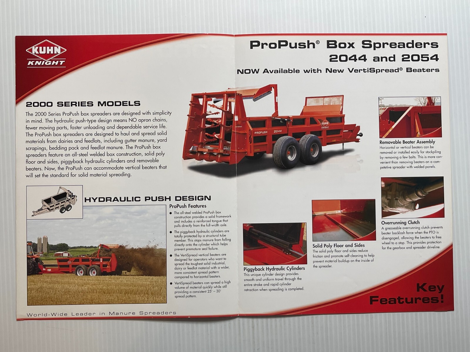 KUHN 2000 ProPush Box Spreaders – Sales Brochure *Original 2009*