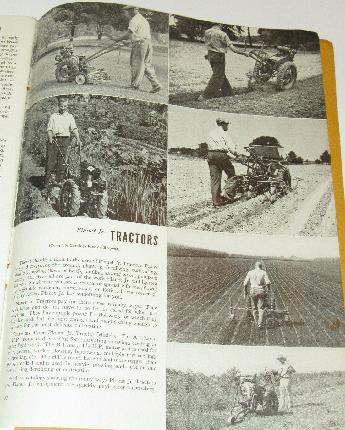 VTG 1944 PLANET JR AGRICULTURAL IMPLEMENTS CATALOG! W/PRICE LIST! SEEDERS/PLOWS+