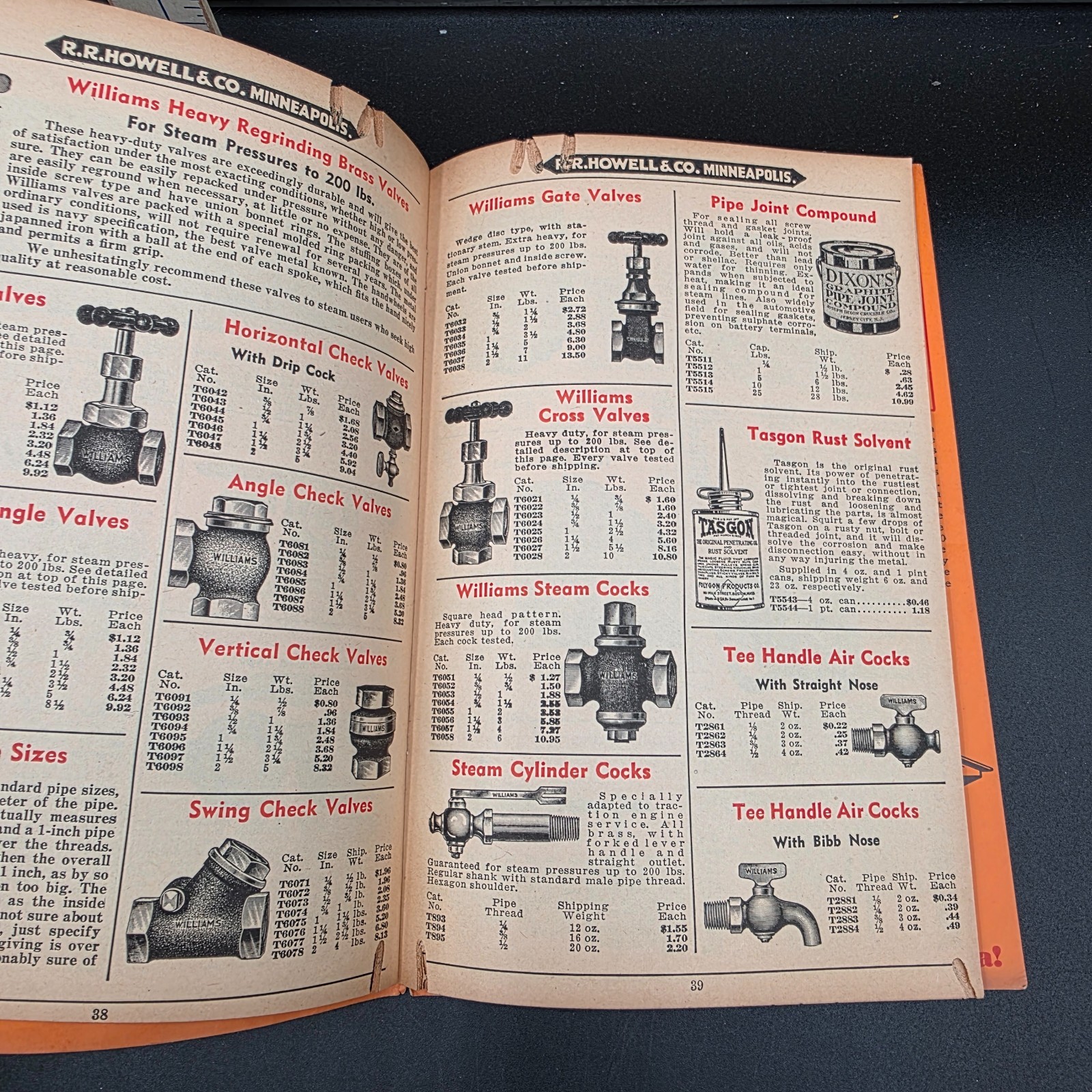 1938 R.R. Howell & Co. Thresher & Power Farming Supplies Sawmill Accessories