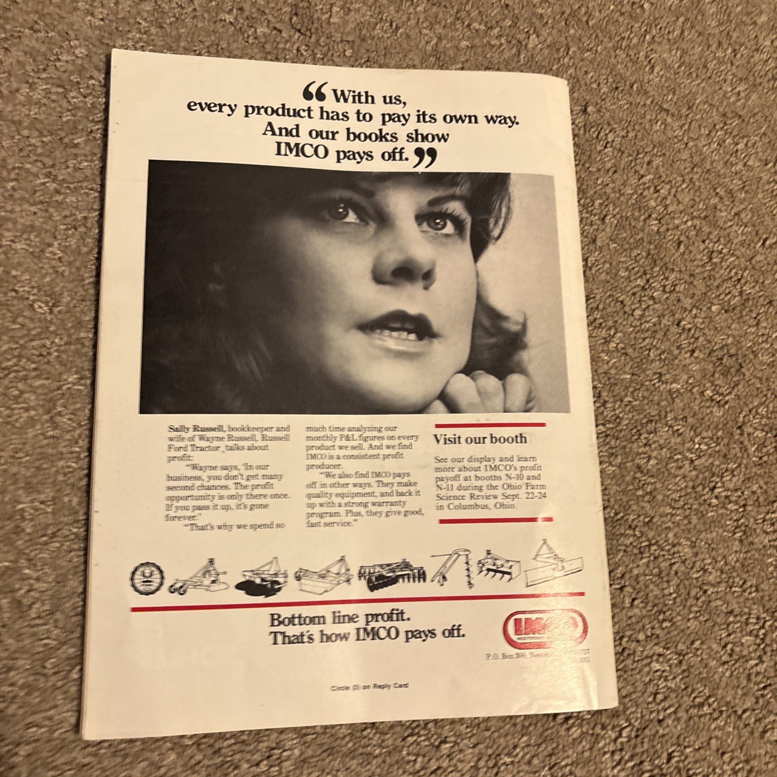 Implement & Tractor Magazine September 7, 1981 Farming Agriculture Vintage Ads J