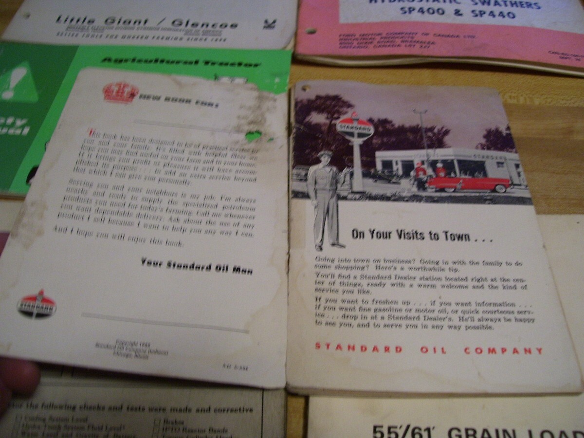 Lot #16G Farm Equipment Manuals IHC 300 Tractor Caterpillar Woods Versatile
