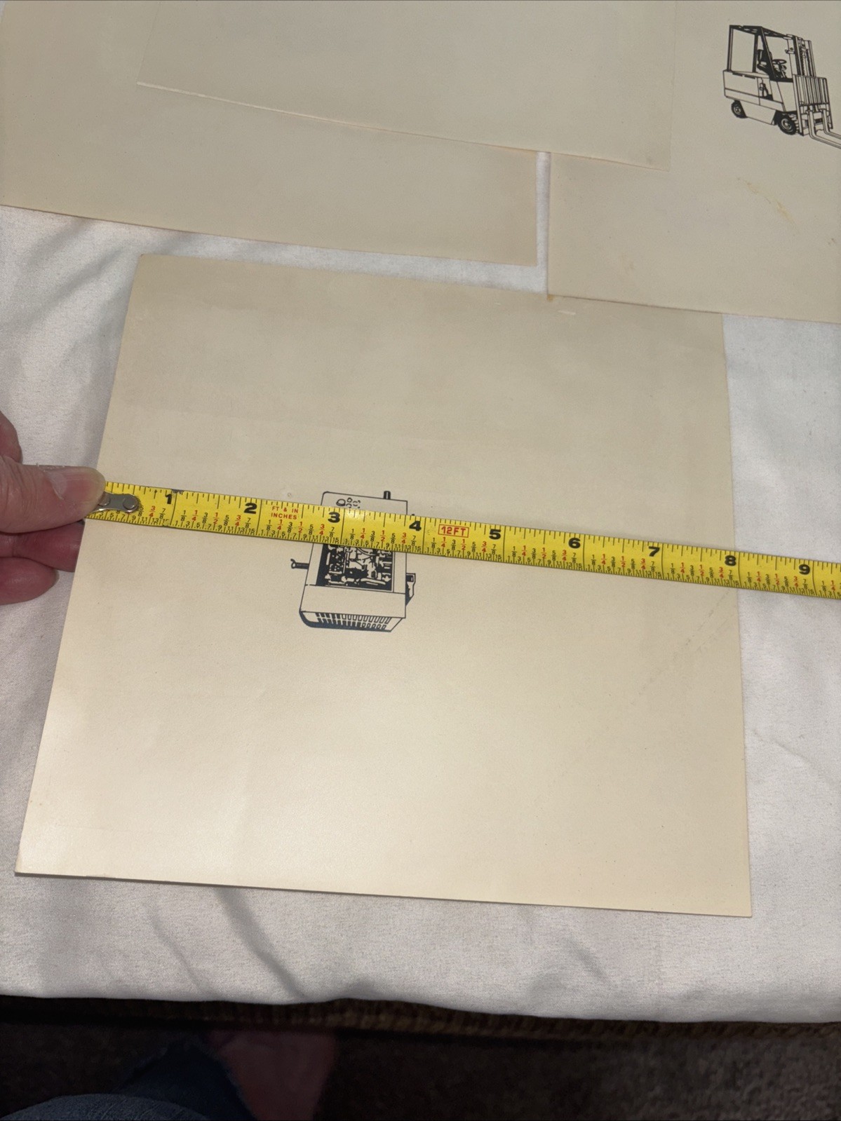 4 Vintage Tractor Prints + Combined Photo, 8” X 8” Perkins Engines, Inc Envelope