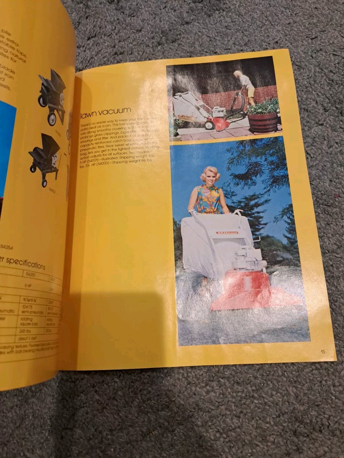 Vintage Gilson Outdoor Power Equipment Sales Brochure Lawn Tractors 1971
