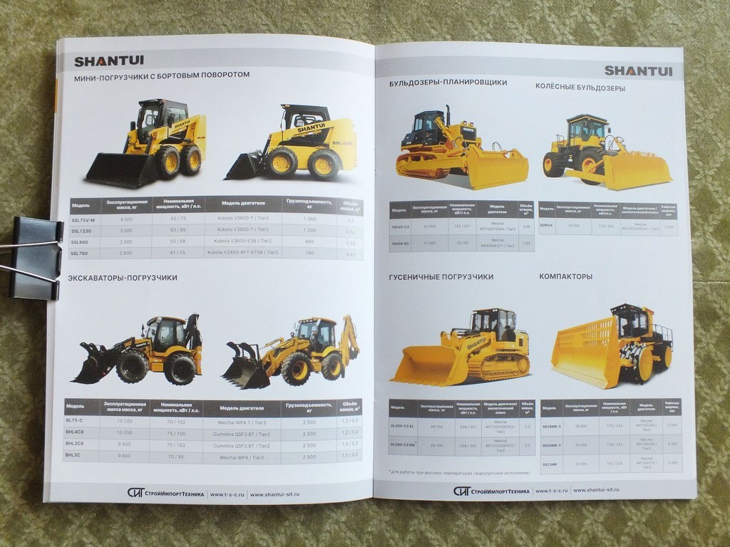 SHANTUI Trucks Bulldozer Excavator Graider Construction Equipment Brochure 2025