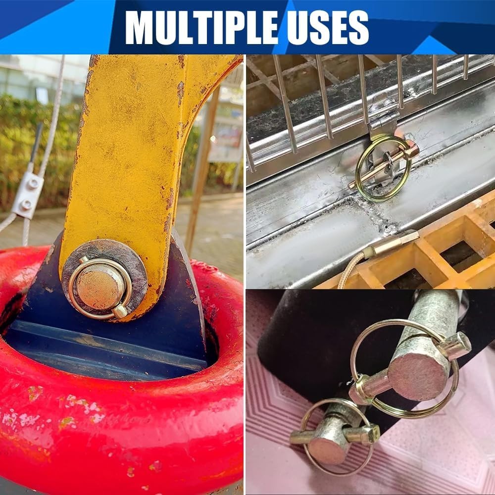 Versatile 4-Piece Trailer Lynch Pin Assortment for Agricultural & Transport Use