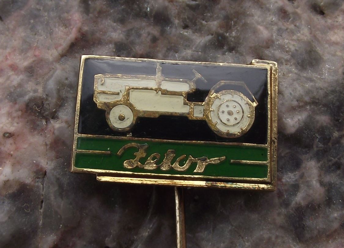 Antique Zetor Tractors Czech Agricultural Farming Machines Farm Black Pin Badge