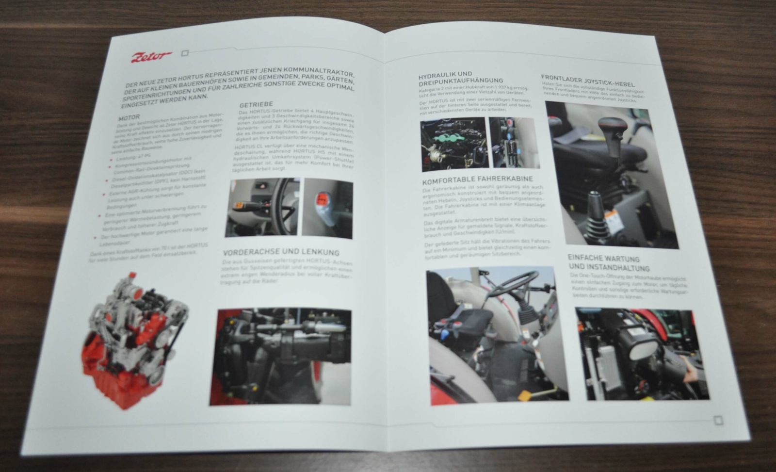 Zetor Hortus Tractor Specification Brochure Prospekt
