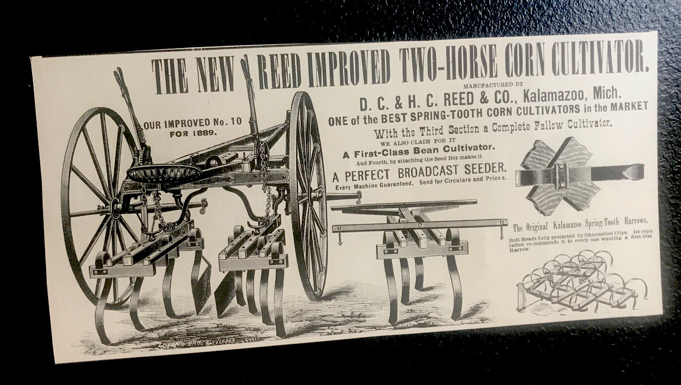 1889 Lull & Co. Boss Harrows Implement Farm Advertising – Kalamazoo – Michigan