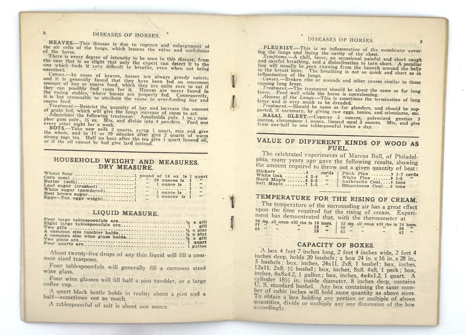 Vintage Farmer&rsquo;s Handbook Franklin National Bank Indiana Cures Horses Farm Info
