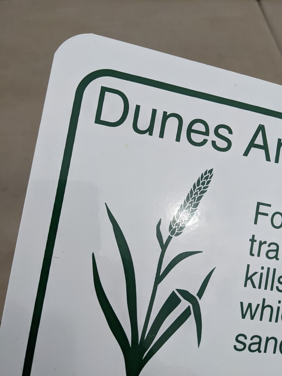 Rare Vintage Dunes Are Fragile Protect The Dunes Porcelain/Enamel Sign