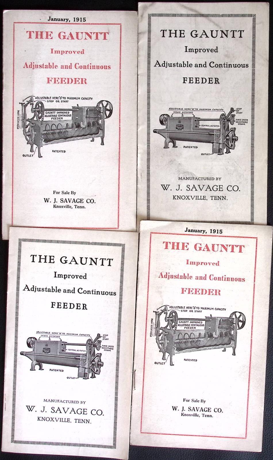 W J Savage The Gauntt Adjustable Continuous FEEDER ILLUSTRATED Industrial K169