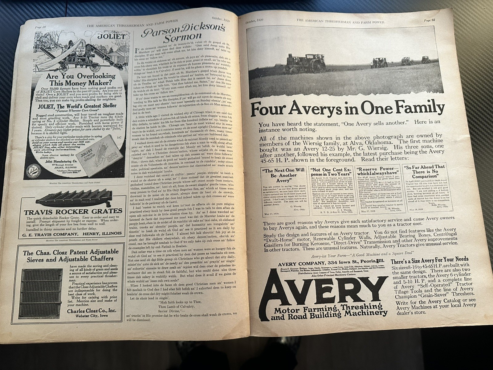 The American Thresherman & Farm Power MAGAZINE October 1920 MADISON, WIS. Vol 23