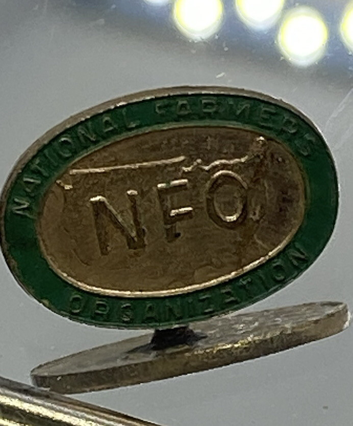 vintage nfo lapel pin national farmers organization