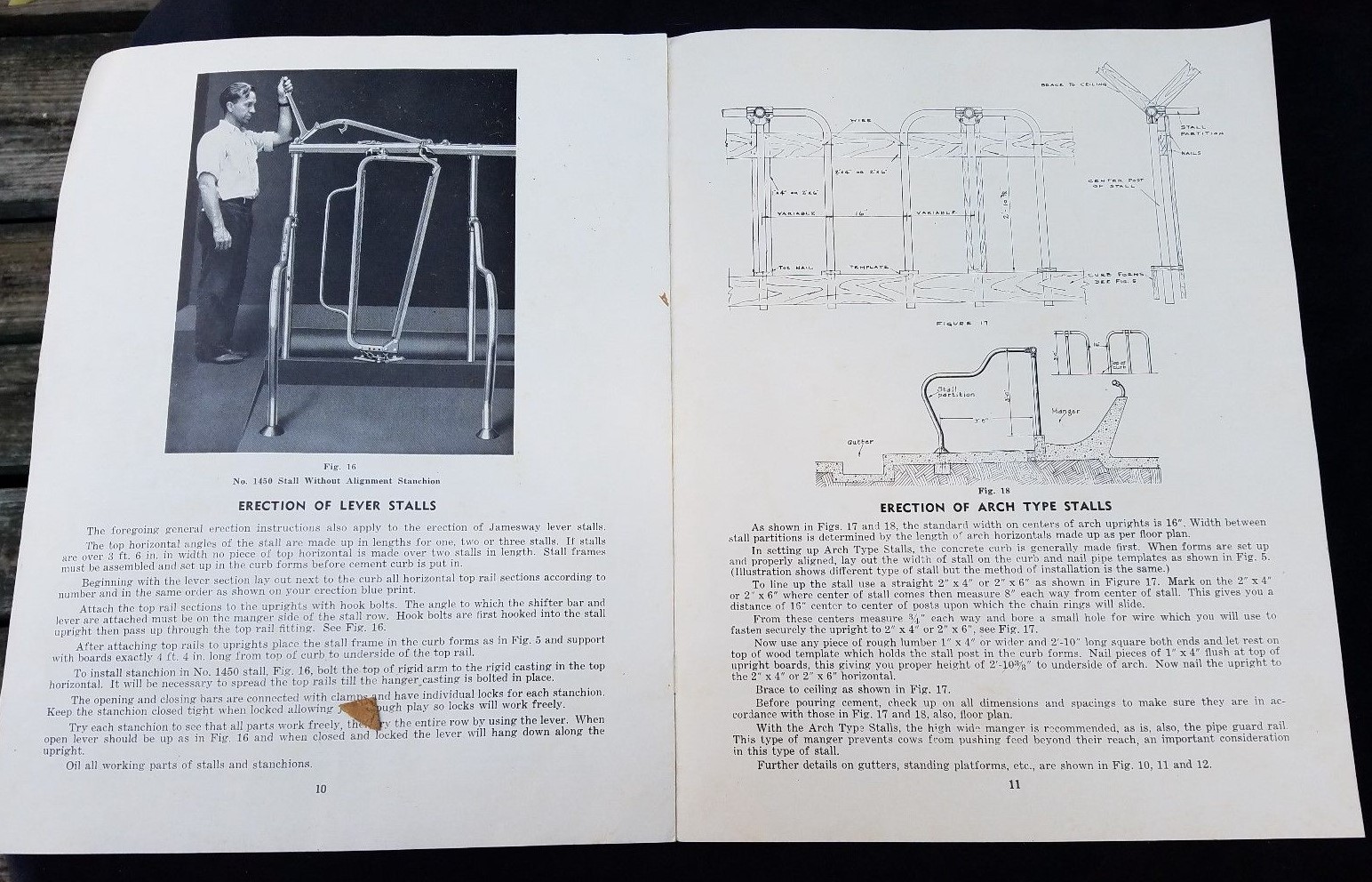 1951 Directions for Erecting James Stalls James Mfg Co Mt Joy Fort Atkinson Farm