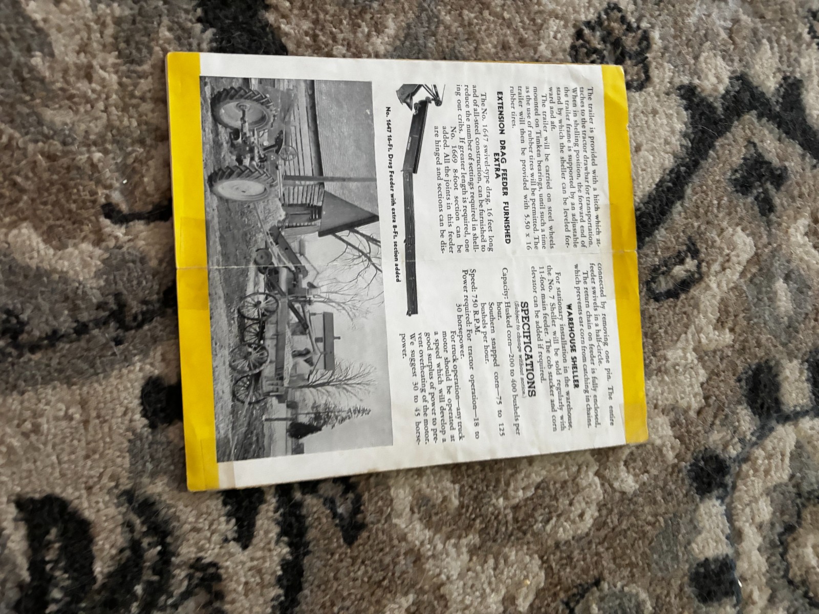 John Deere No. 7 Cylinder Corn Sheller For 1947 Brochure DCPA26