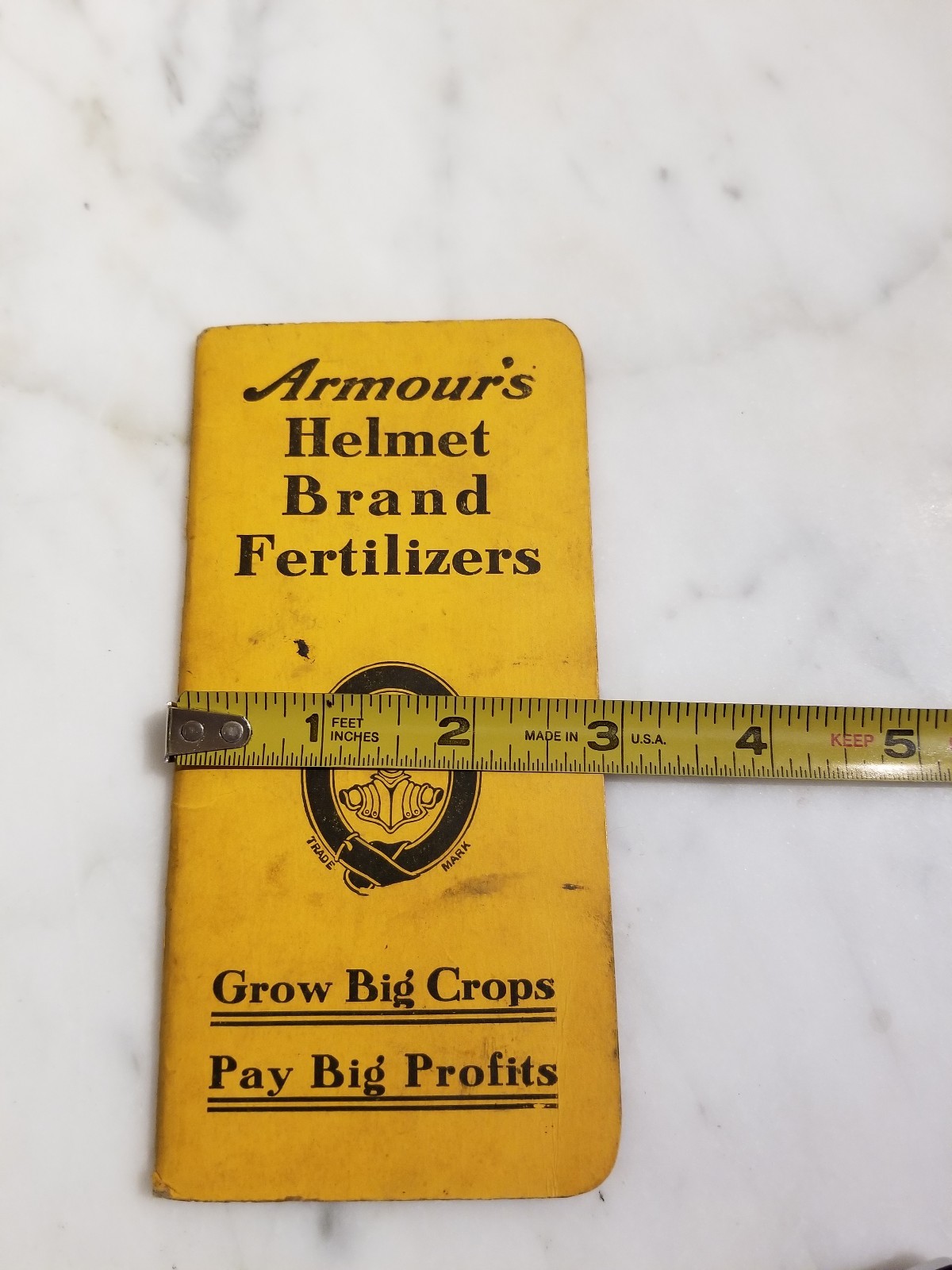 Antique Armour&rsquo;s Helmet Brand Fertilizers 1911 Calendar & Note Book