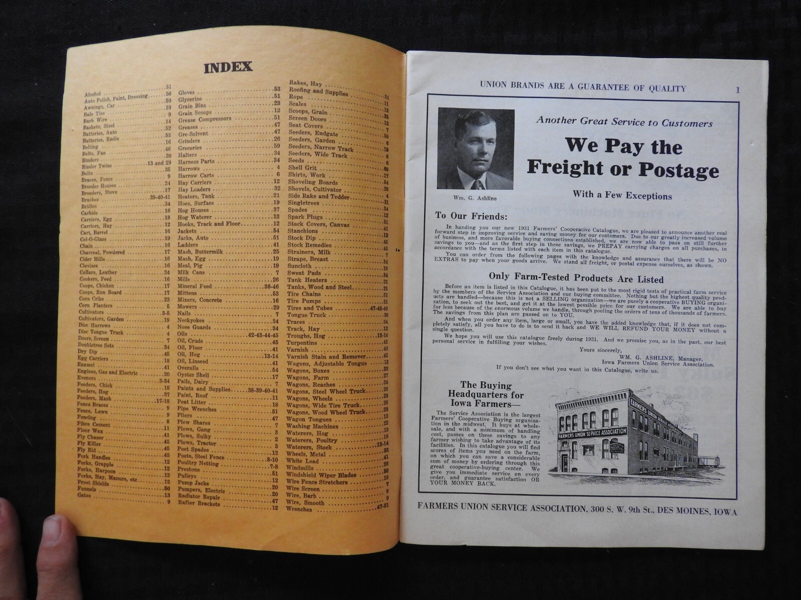 1931 FARMERS CO-OP CATALOG DES MOINES IA WAGONS GRAIN BINS MADISON MINNESOTA IMP